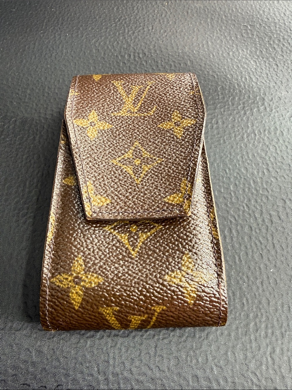 Louis Vuitton Monogram Brown Canvas vintage pre-loved cigarette pouch